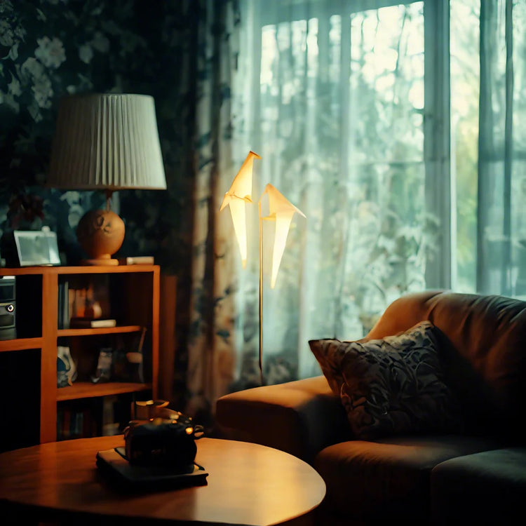 Nordic Paper Crane Origami Bird Skrivebordslampe