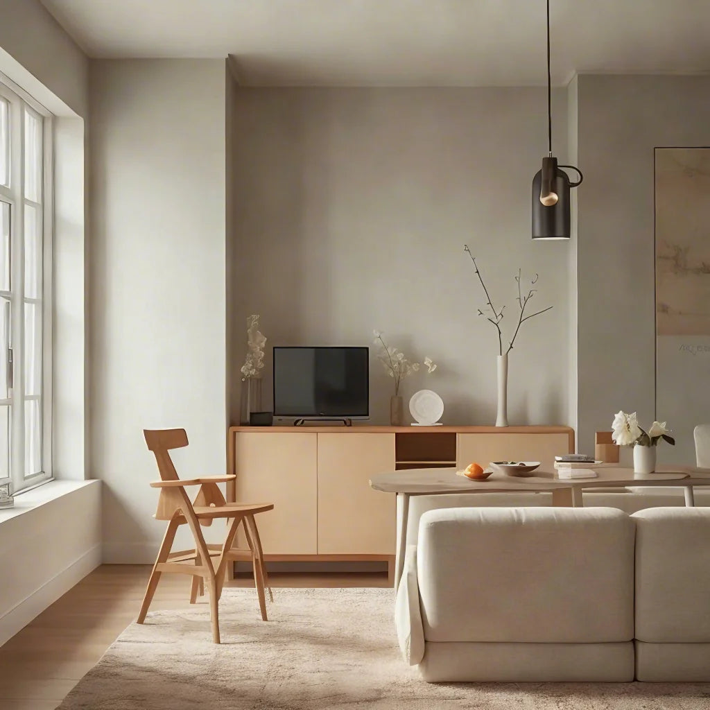 Lampada a sospensione moderna nordica in legno girevole