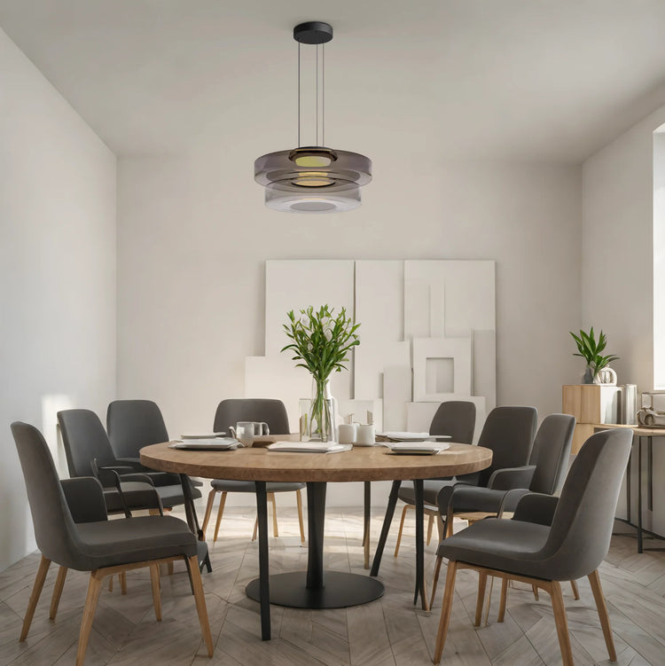 Lampe à suspension en verre de style Bauhaus