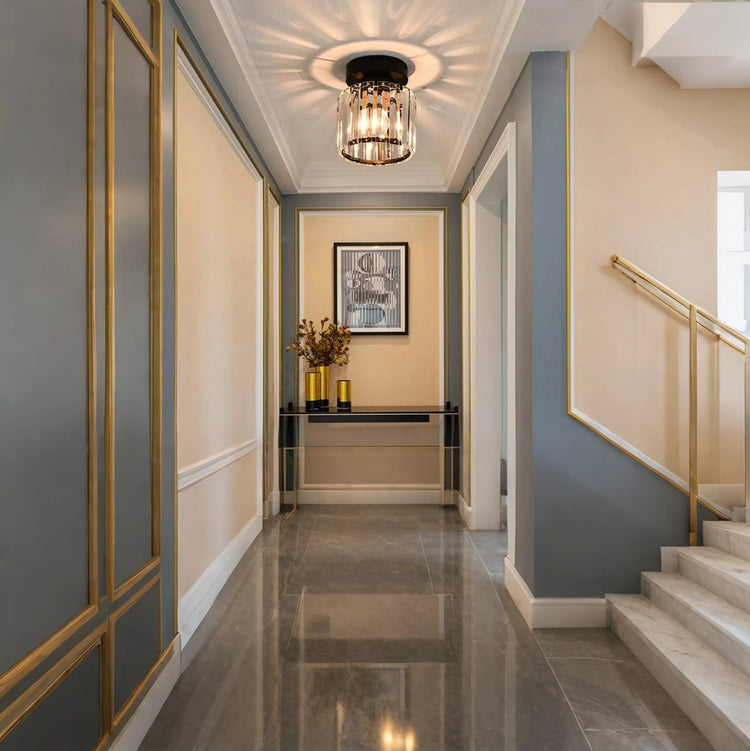 GlareFusion Modern Nordic Crystal Glass LED Ceiling Light