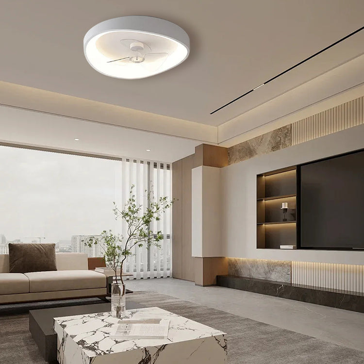 Moderne Minimalisme Hvid Loftsventilator Med Lys