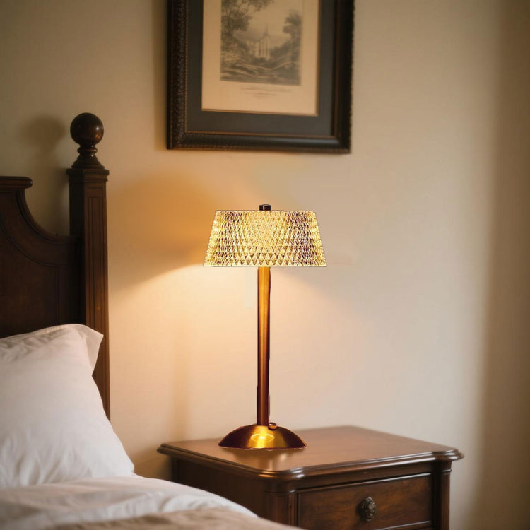 Moderne Crystal Metal Bordlampe