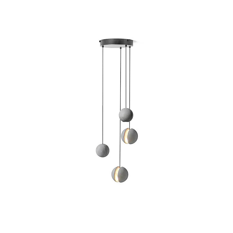 Suspension ronde minimaliste en béton