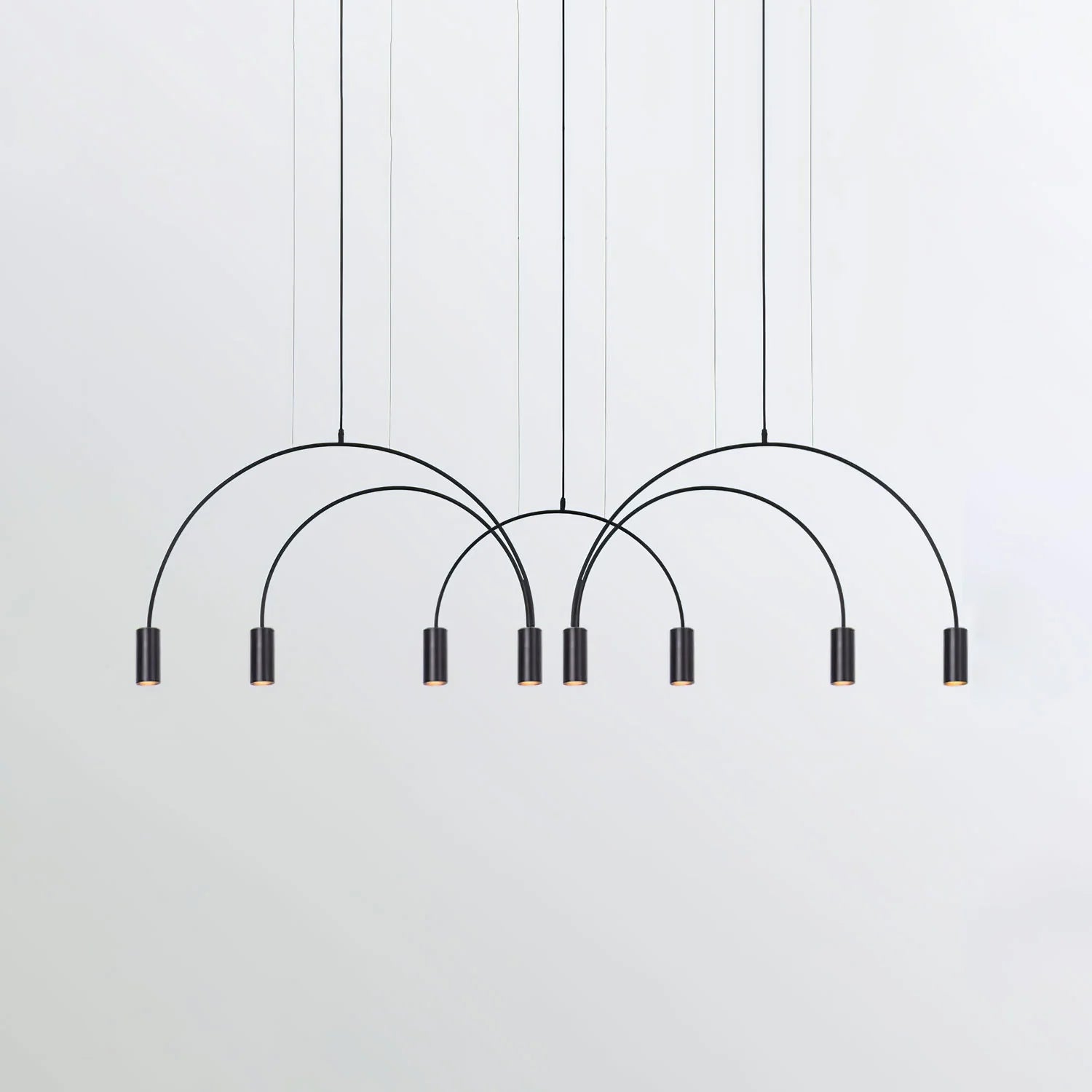 Lampe à suspension minimaliste en fer à arc