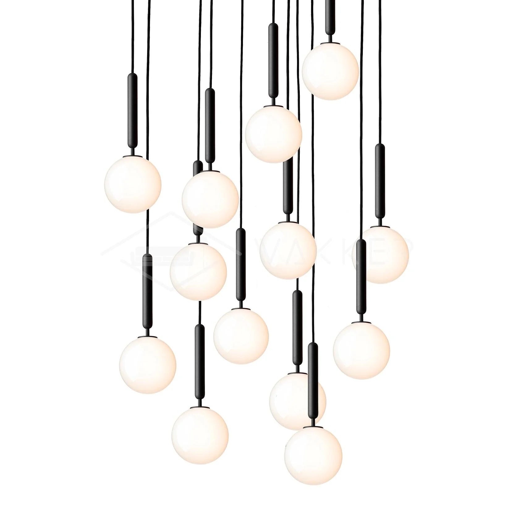 Petite suspension ronde moderne en verre