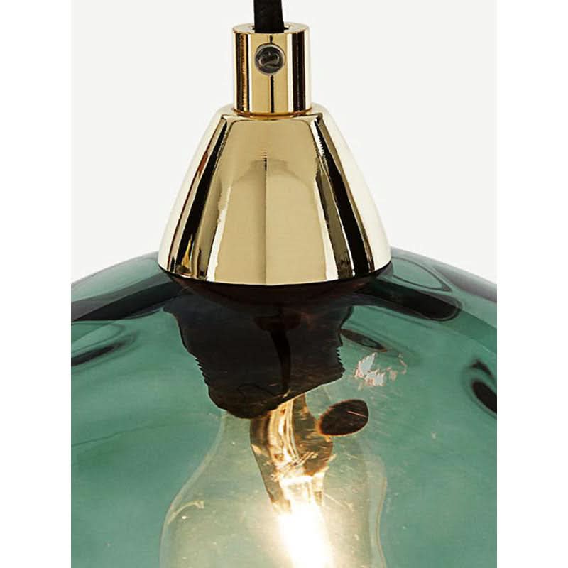 Lampada a sospensione moderna a sfera in vetro con motivo ad acqua colorata semplice Glarefusion