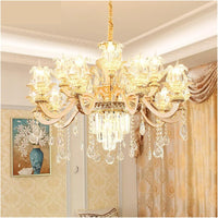 European-Style K9 Crystal Chandelier for Living & Dining Rooms
