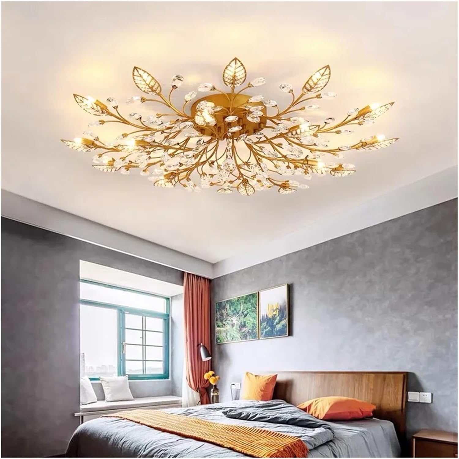 Lampadario a soffitto in cristallo moderno nordico