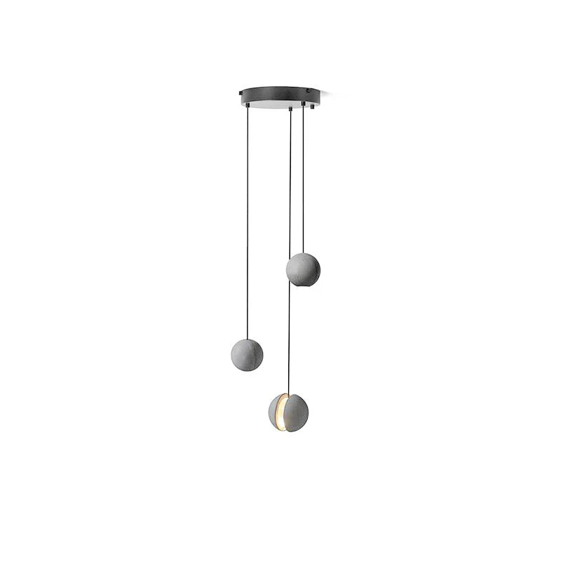 Suspension ronde minimaliste en béton