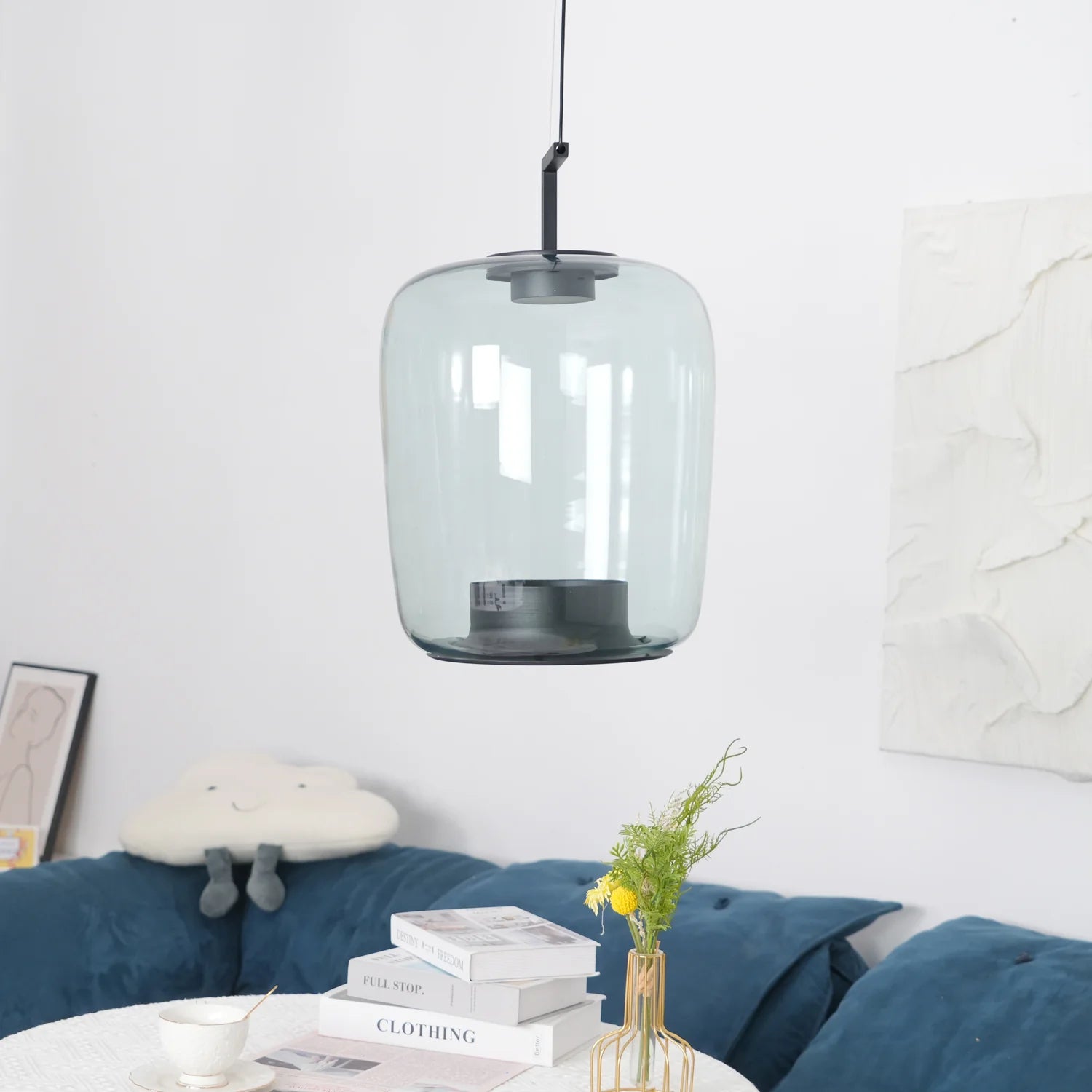 Suspension contemporaine en verre soufflé
