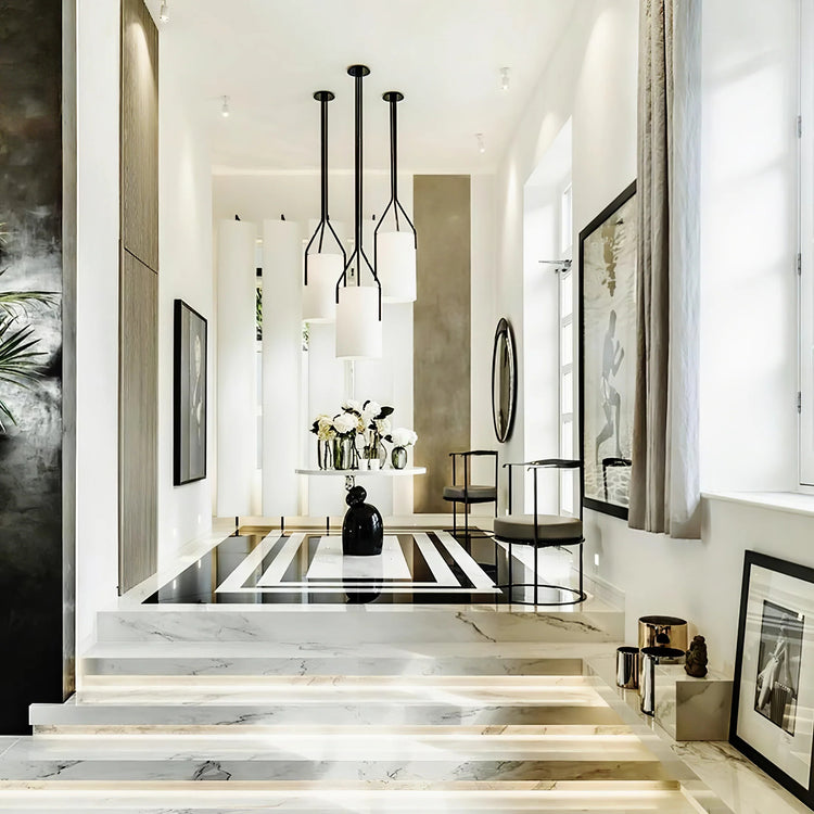 Modern Drum Fabric Chandelier