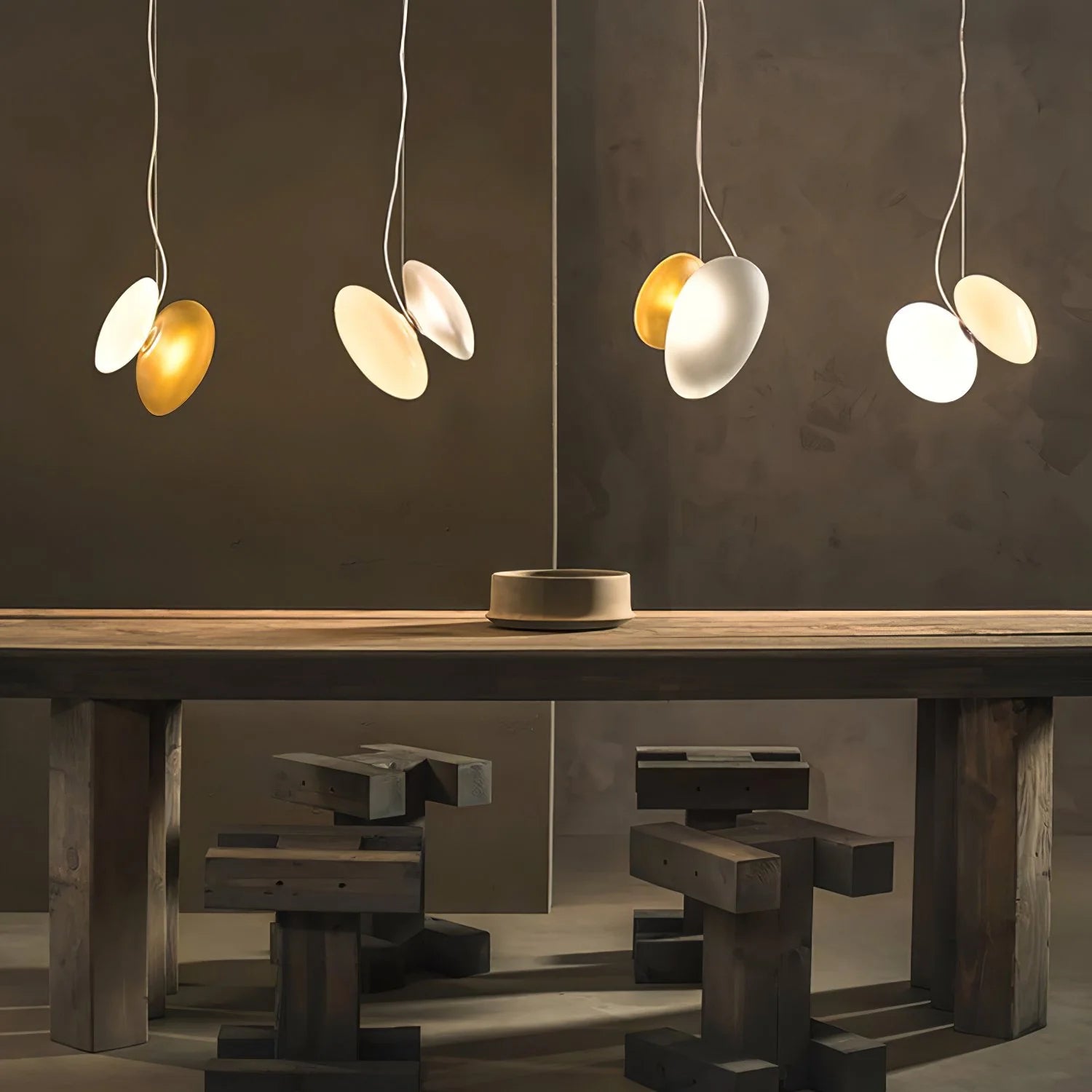 Lampe à suspension ovale en verre élégante