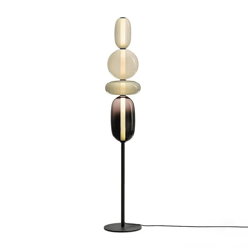 Lampadaire rond en verre de forme ovale tendance