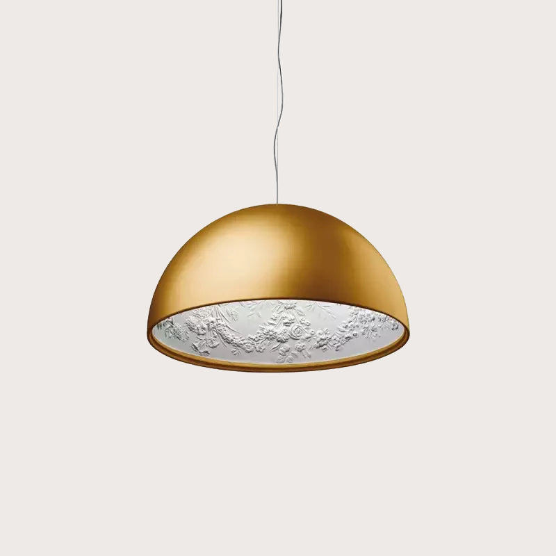 Glarefusion Lampada a sospensione moderna e creativa in vetro semicircolare