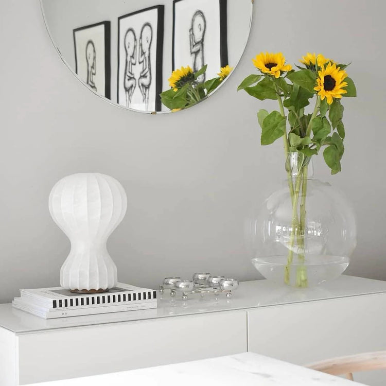 Klassisk ballon silke bordlampe