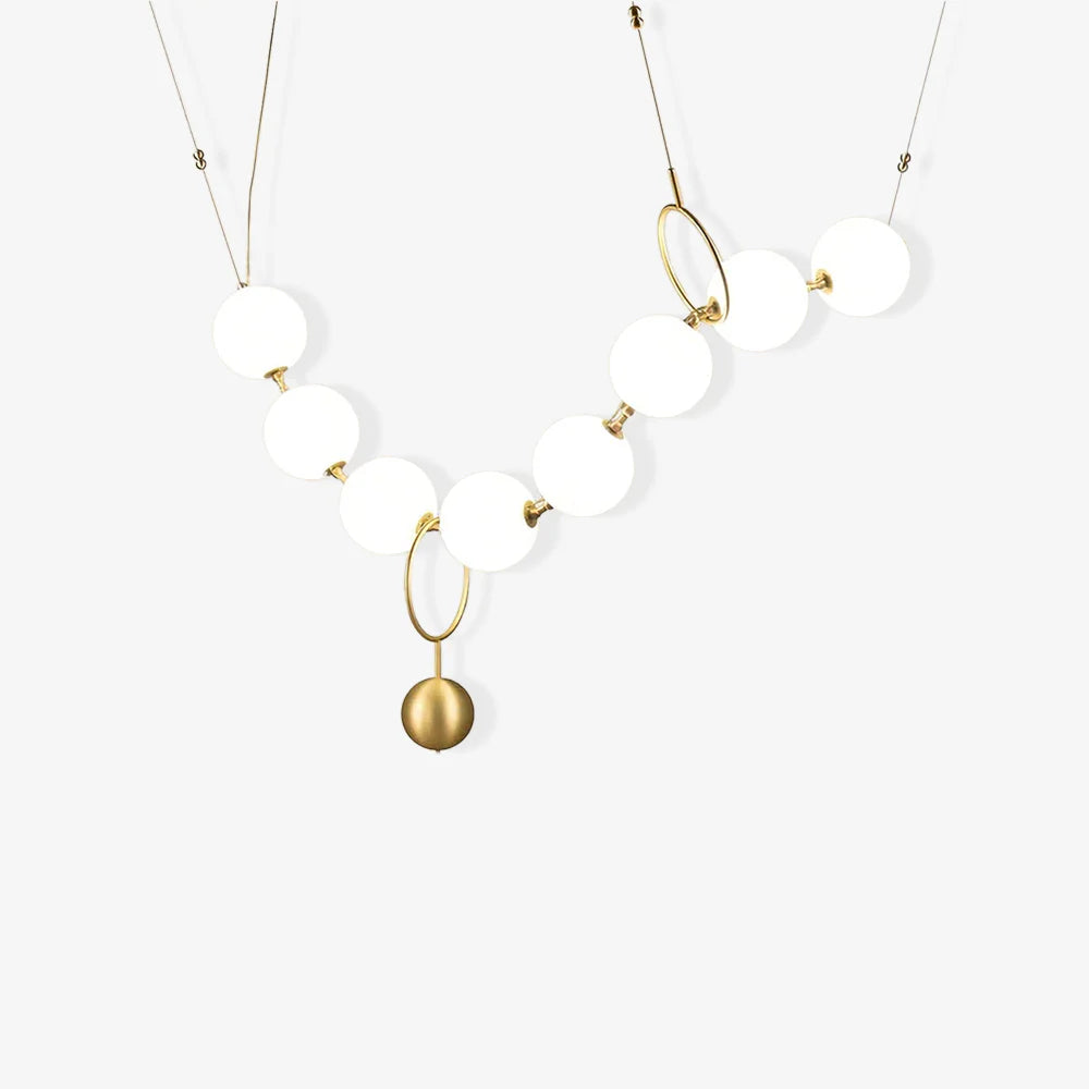 Lampe à suspension élégante en verre de bijoux