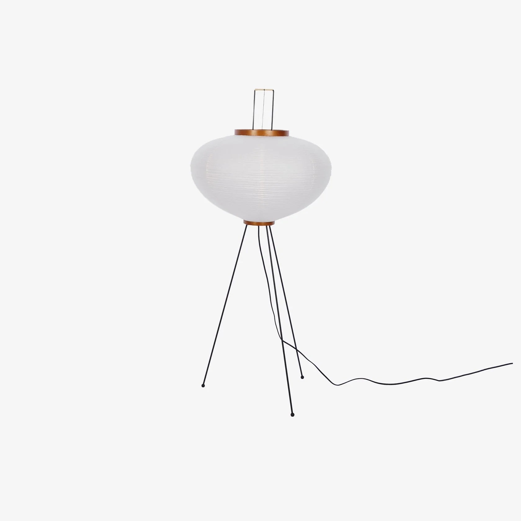 Lampe à abat-jour ronde en papier oriental