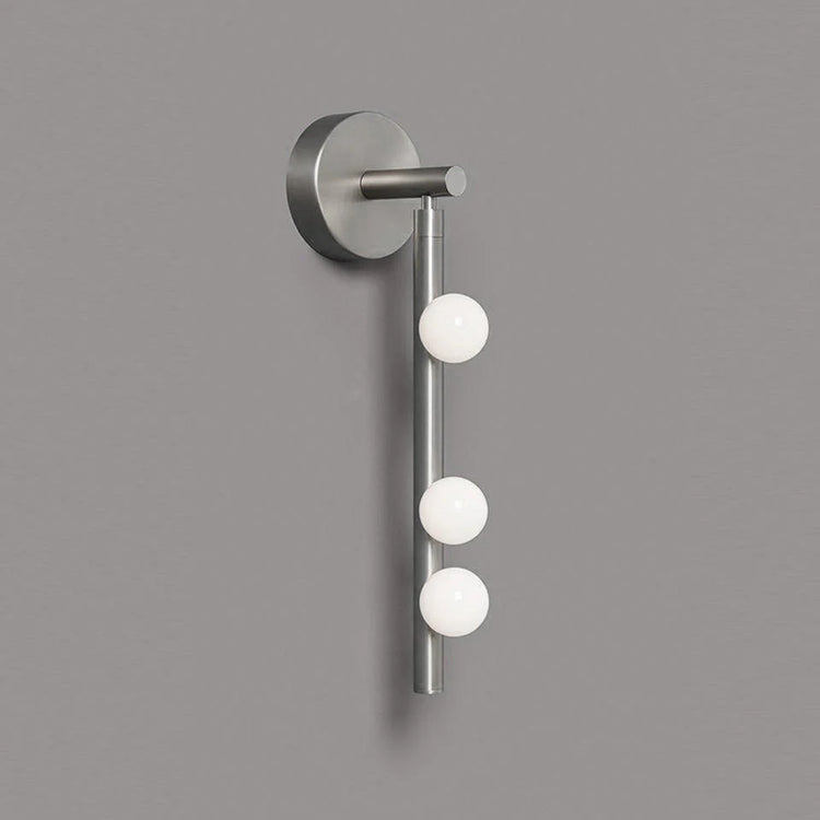 Moderne lineær væglampe i messingglas