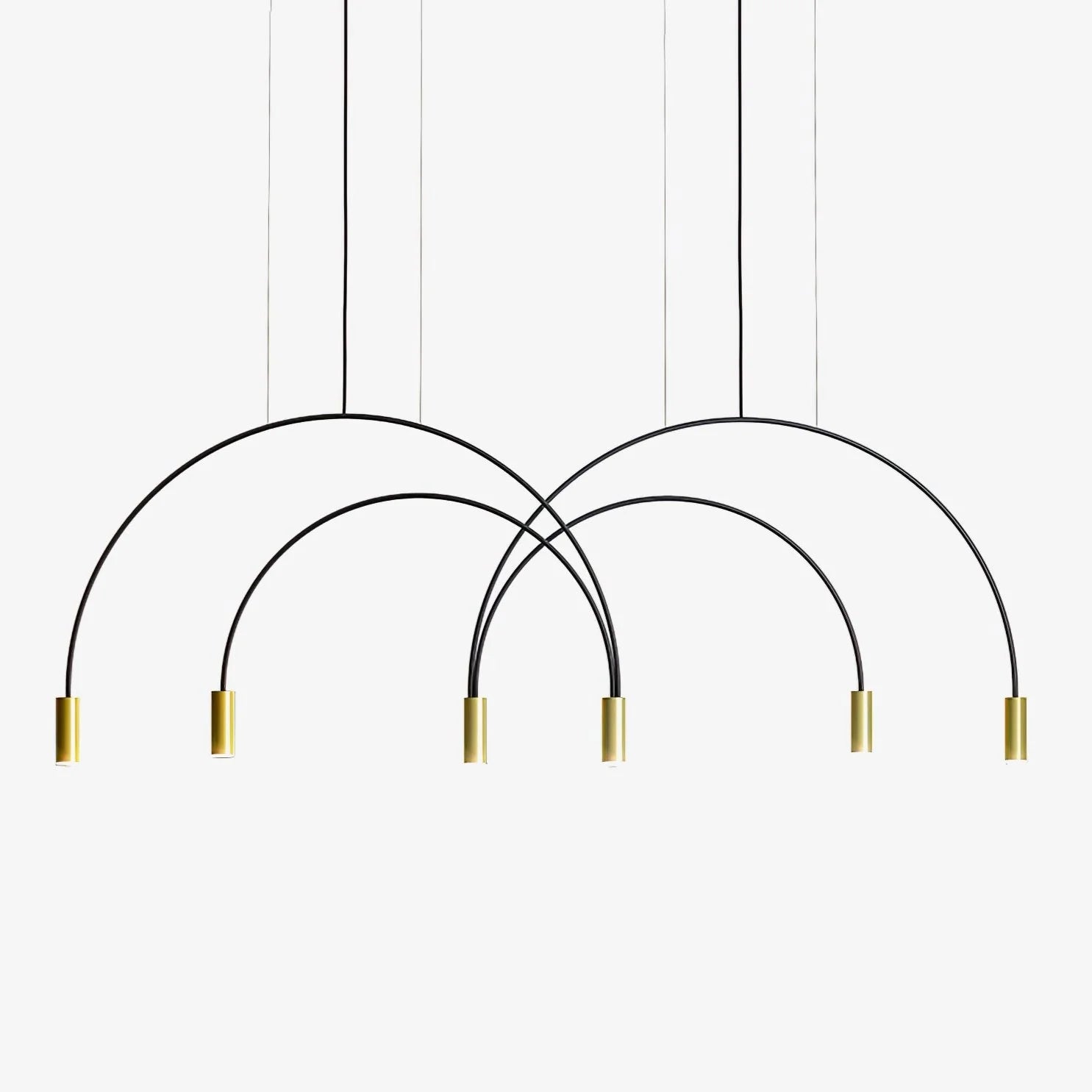 Lampe à suspension minimaliste en fer à arc