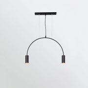 Lampe à suspension minimaliste en fer à arc