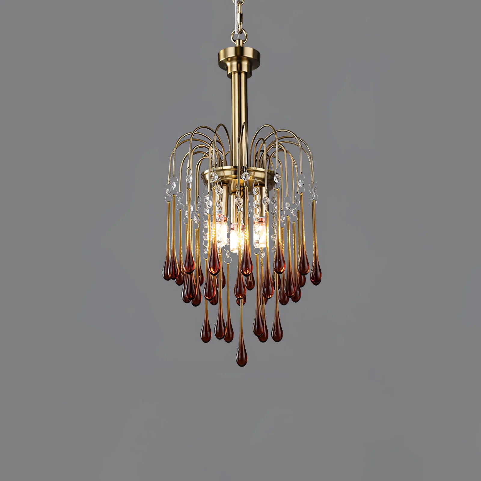 Classic Teardrop-Shaped Glass Chandelier
