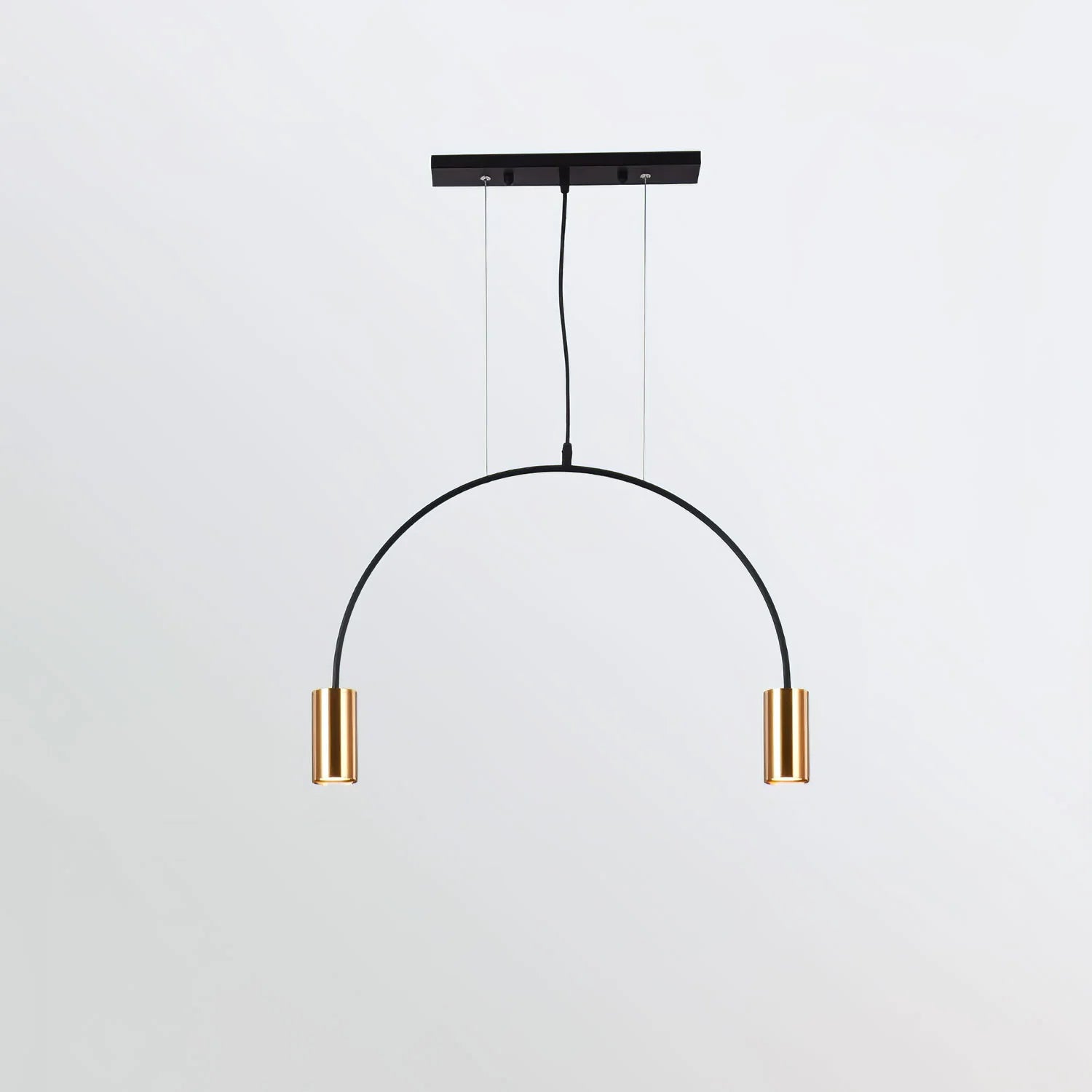 Lampe à suspension minimaliste en fer à arc