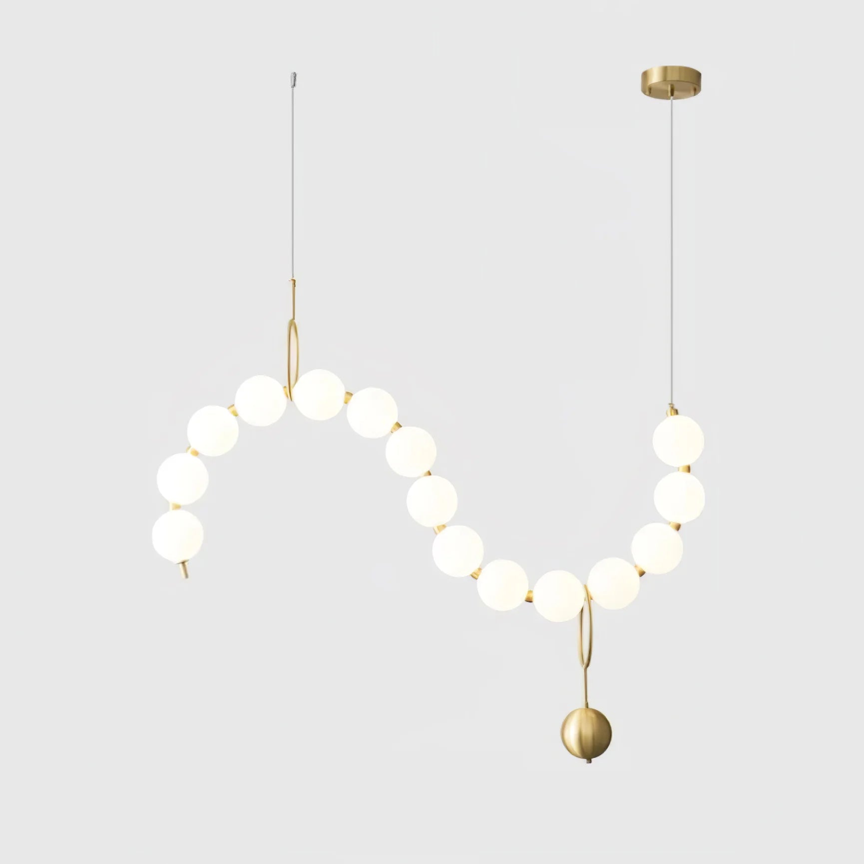 Lampe à suspension élégante en verre de bijoux