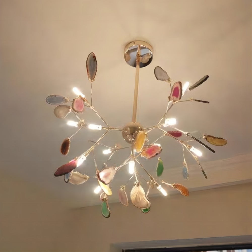 Nordic Elegant Branch Agate Pendant Lamp