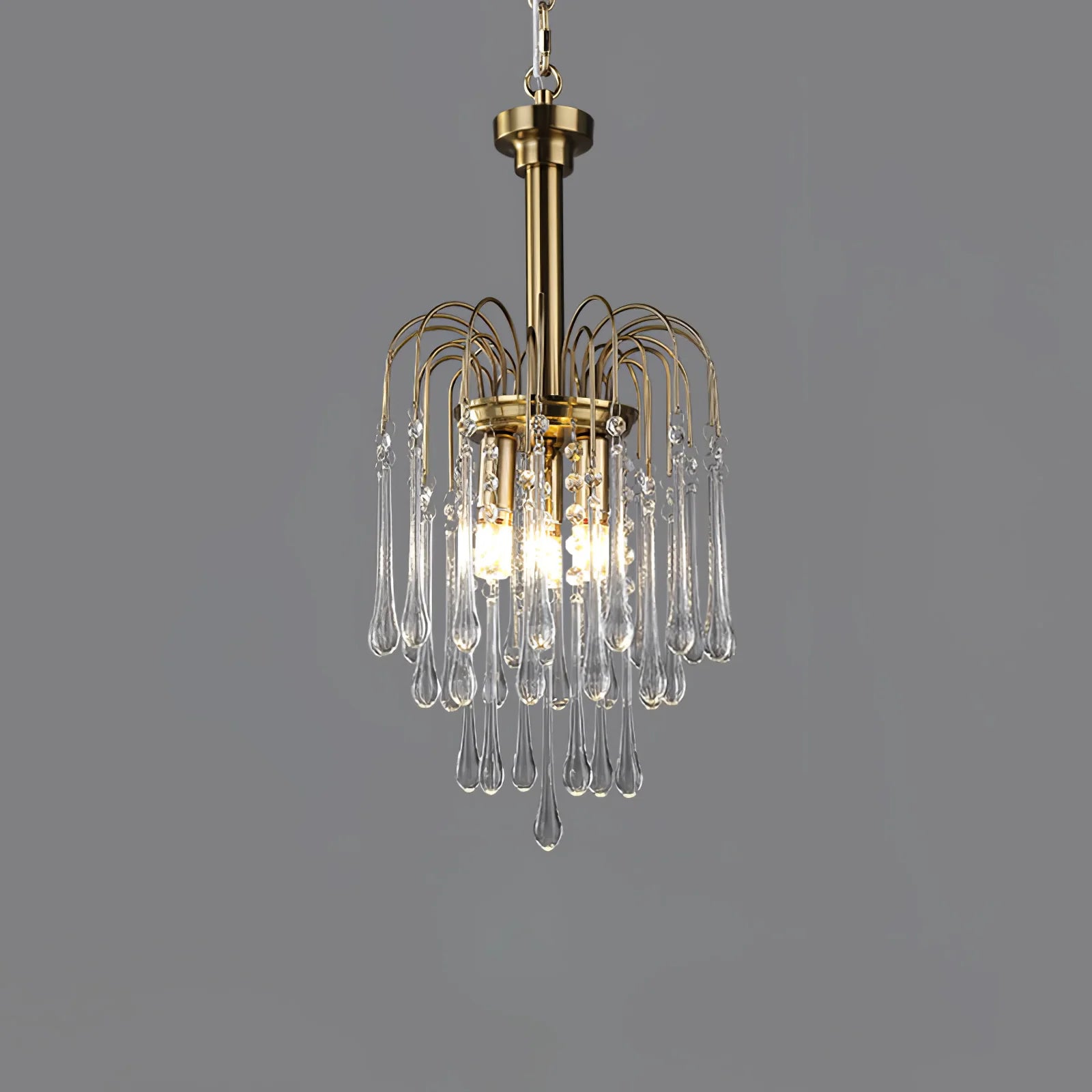 Classic Teardrop-Shaped Glass Chandelier