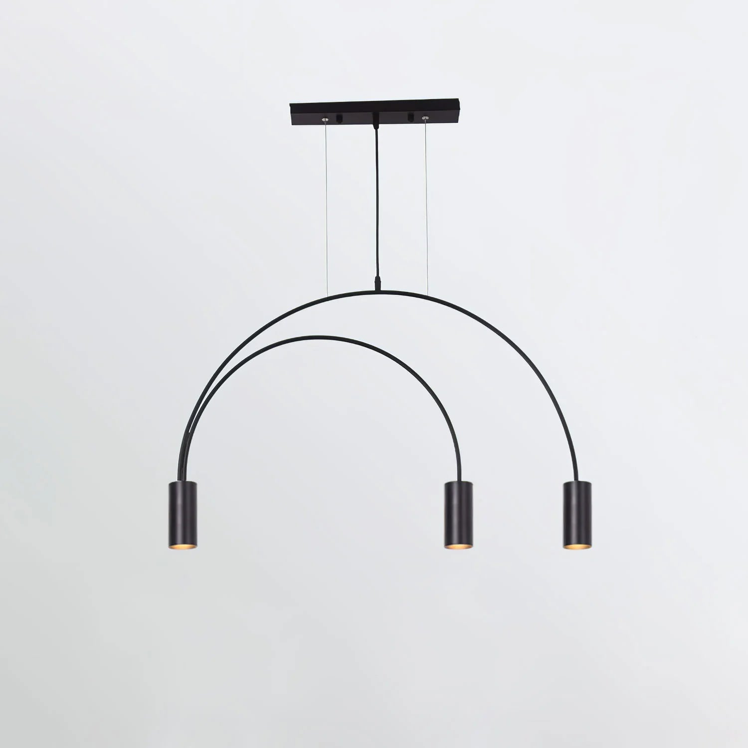 Lampe à suspension minimaliste en fer à arc