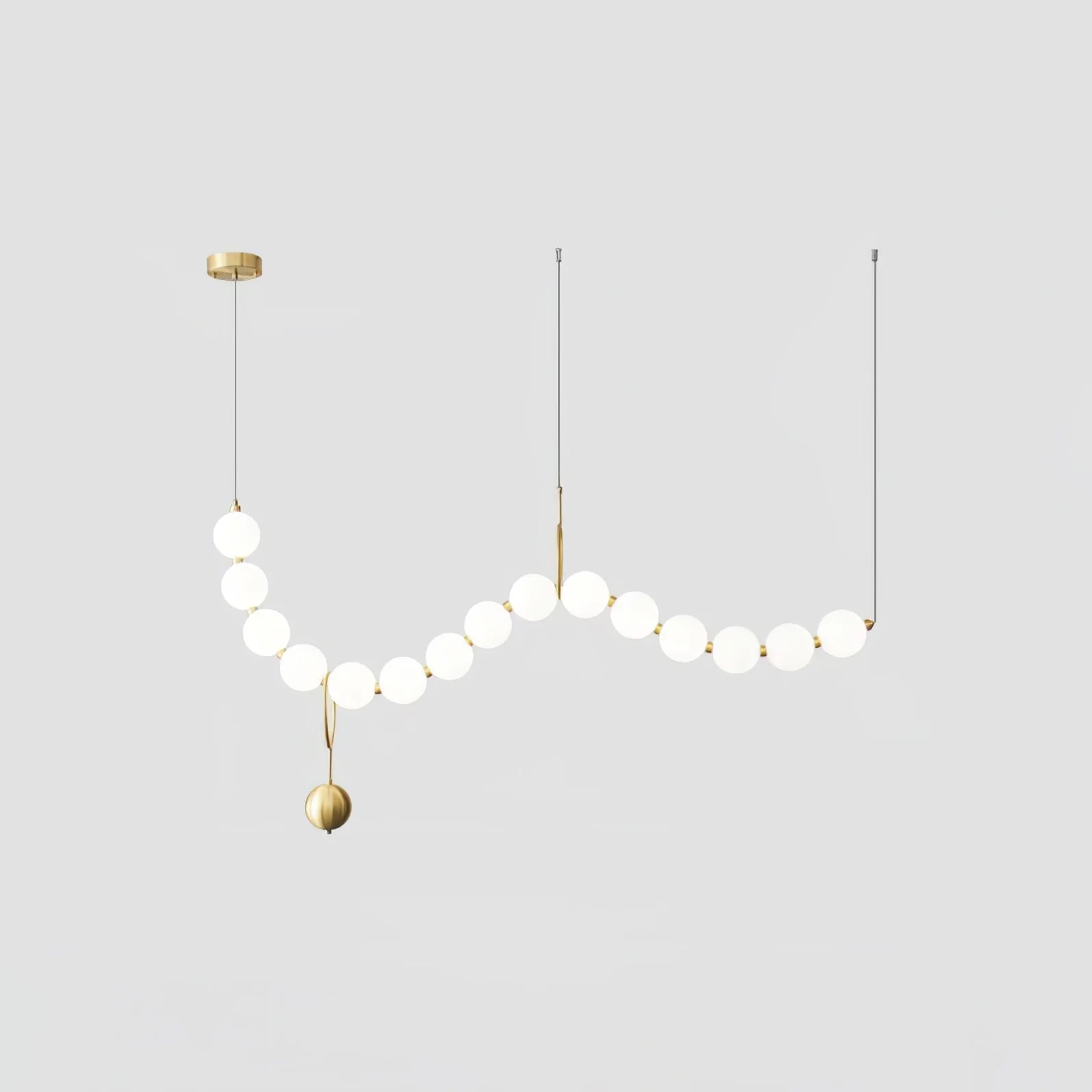 Lampe à suspension élégante en verre de bijoux