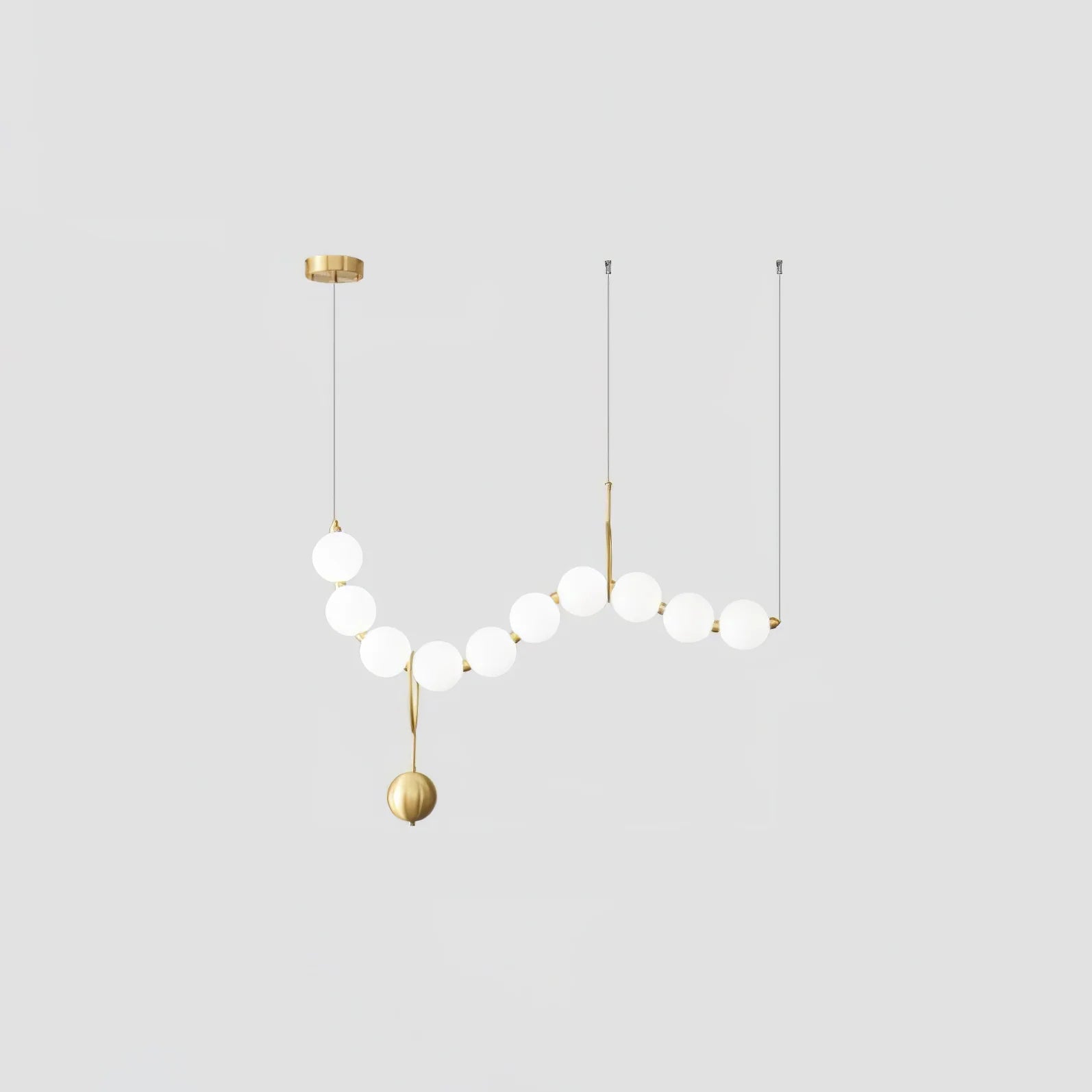 Lampe à suspension élégante en verre de bijoux