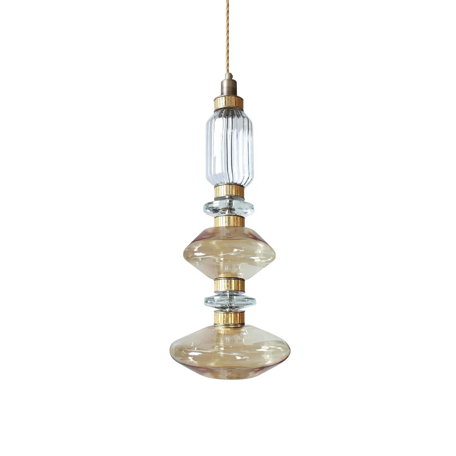 Lampe suspendue élégante à plusieurs abat-jour en verre