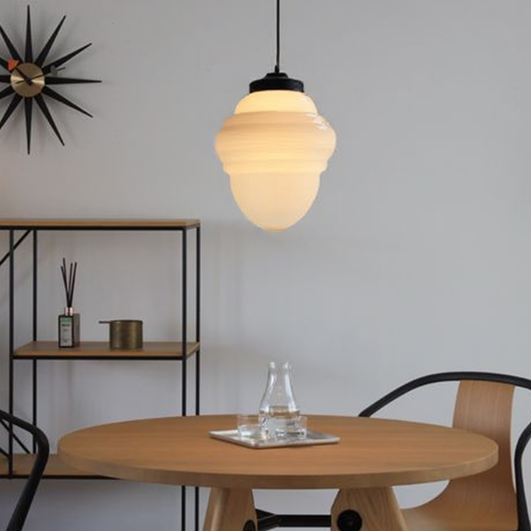 Vintage Frosted Glass Pendant Light