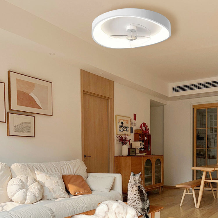 Moderne Minimalisme Hvid Loftsventilator Med Lys