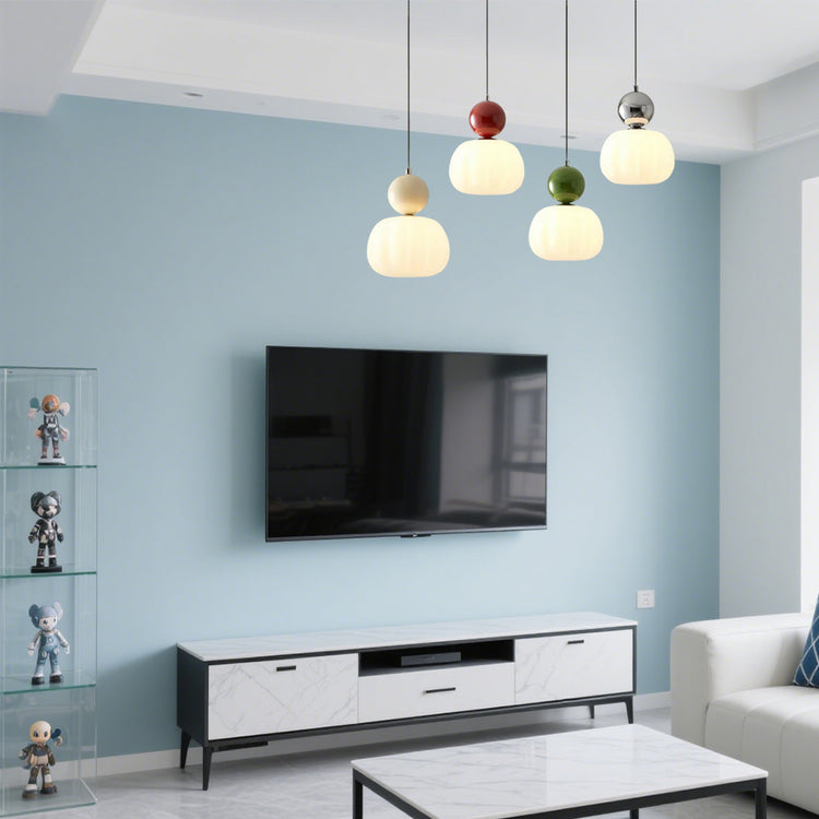 Glarefusion Creme Art Deco Pendel