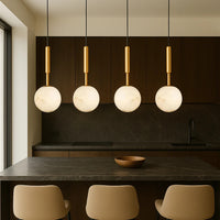 Creative Alabaster Brass Pendant Light