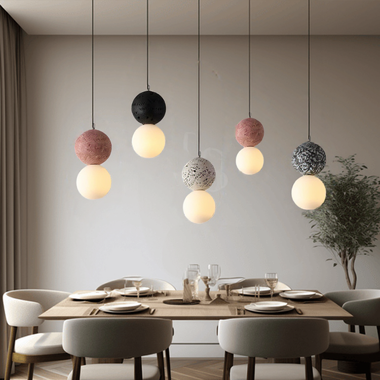 Glarefusion Nordic Modern Simple Terrazzo Lysekrone