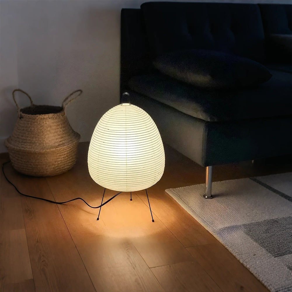 Lampada da tavolo in carta di riso