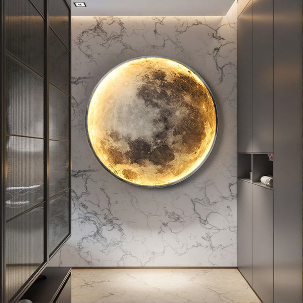 Modern Round Moon Wall Lamp