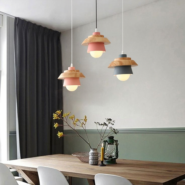 Glarefusion Chic Wood Pendant Lamp