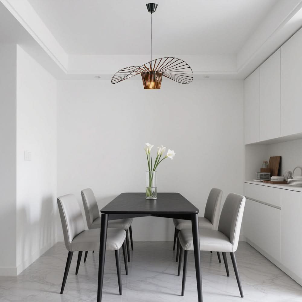 Glarefusion Modern Simple Fabric Hat Shape Pendant Light