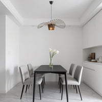Glarefusion moderne enkel stof hat form pendel lys