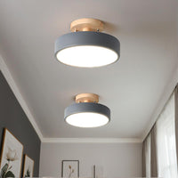 Luce rotonda rotonda semifulpa di legno
