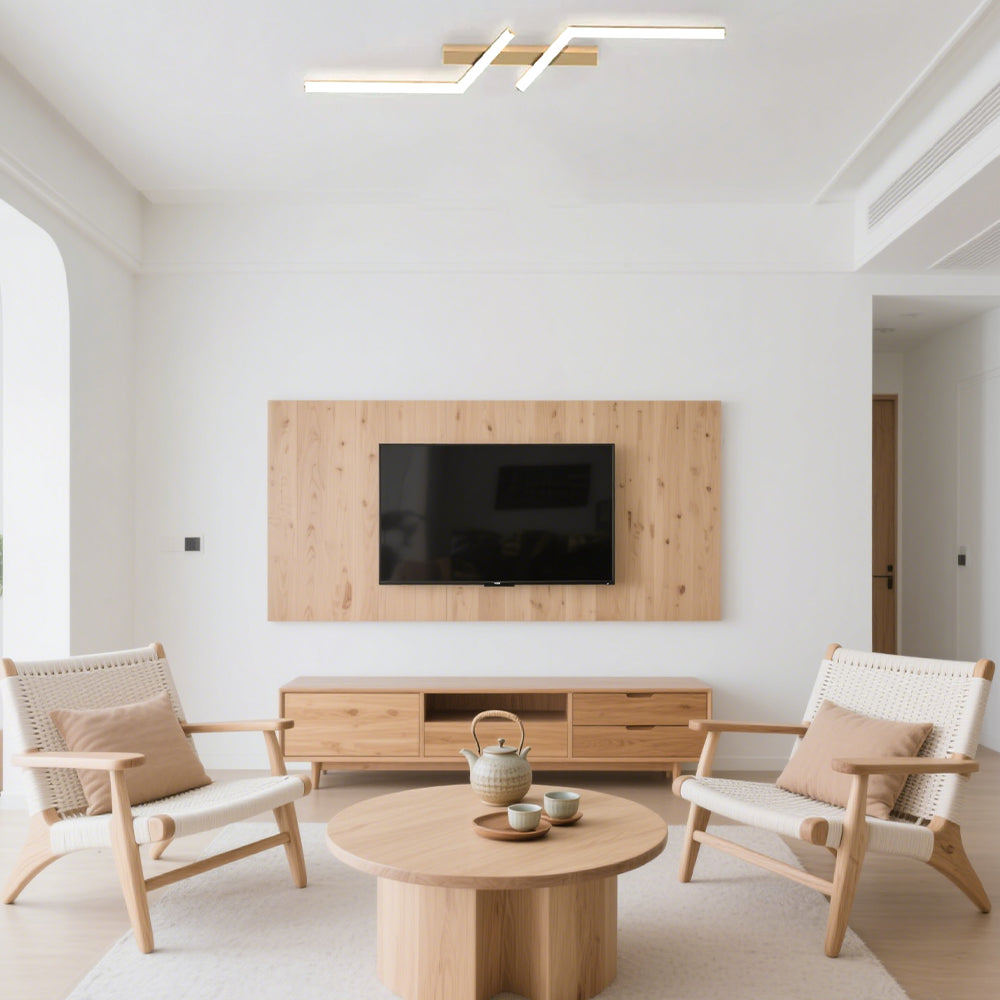 Plafonnier LED moderne simple en aluminium noir
