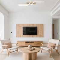 Luce a soffitto a LED in alluminio nero semplice moderno