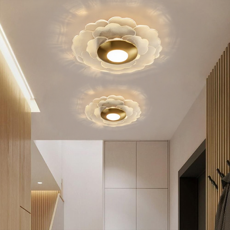Glarefusion Modern Geometric Grain Ceiling Light