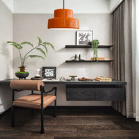 Moderne Vintage Bauhaus Orange Pendelleuchte