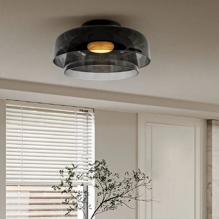 Plafonnier créatif en vitrail multicouche Glarefusion