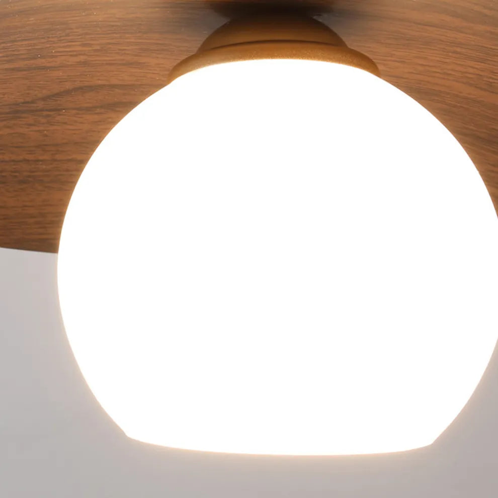 Plafonnier rond moderne en bois